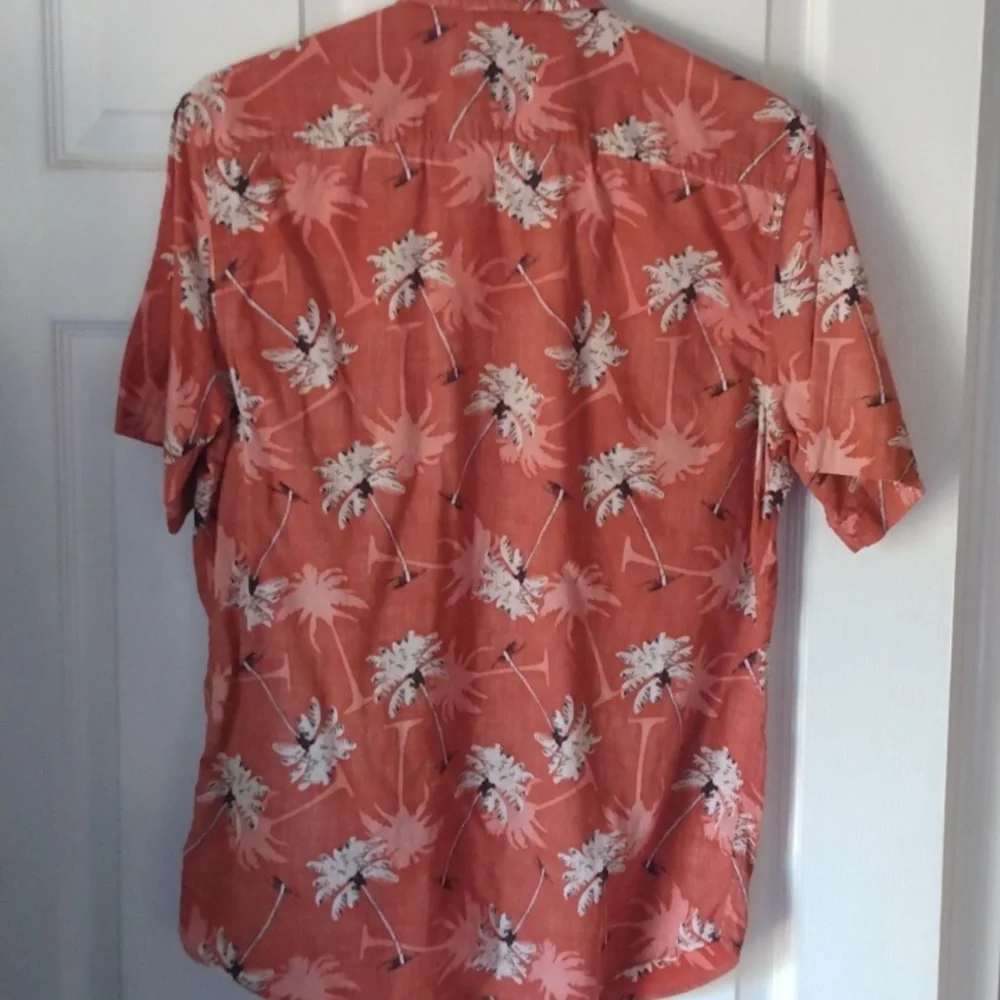 American Rag Men's size SMALL Palm Tree Print Short-Sleeve Button-Down - Picture 5 of 5